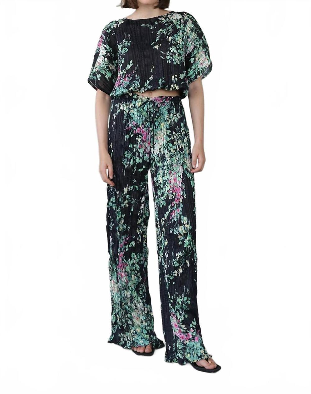 NEW SABINA MUSAYEV roy pants in black print
